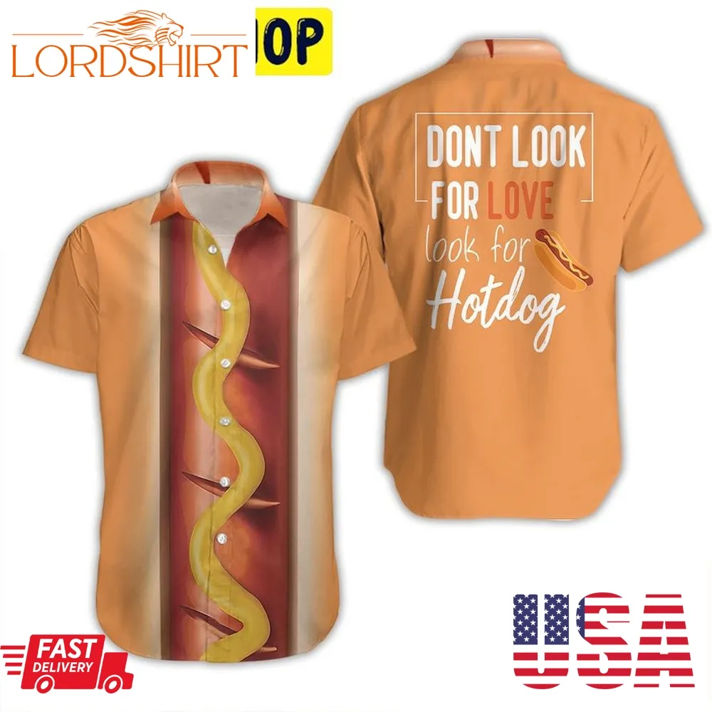 Funny Halloween Hot Dog Hawaiian Shirt