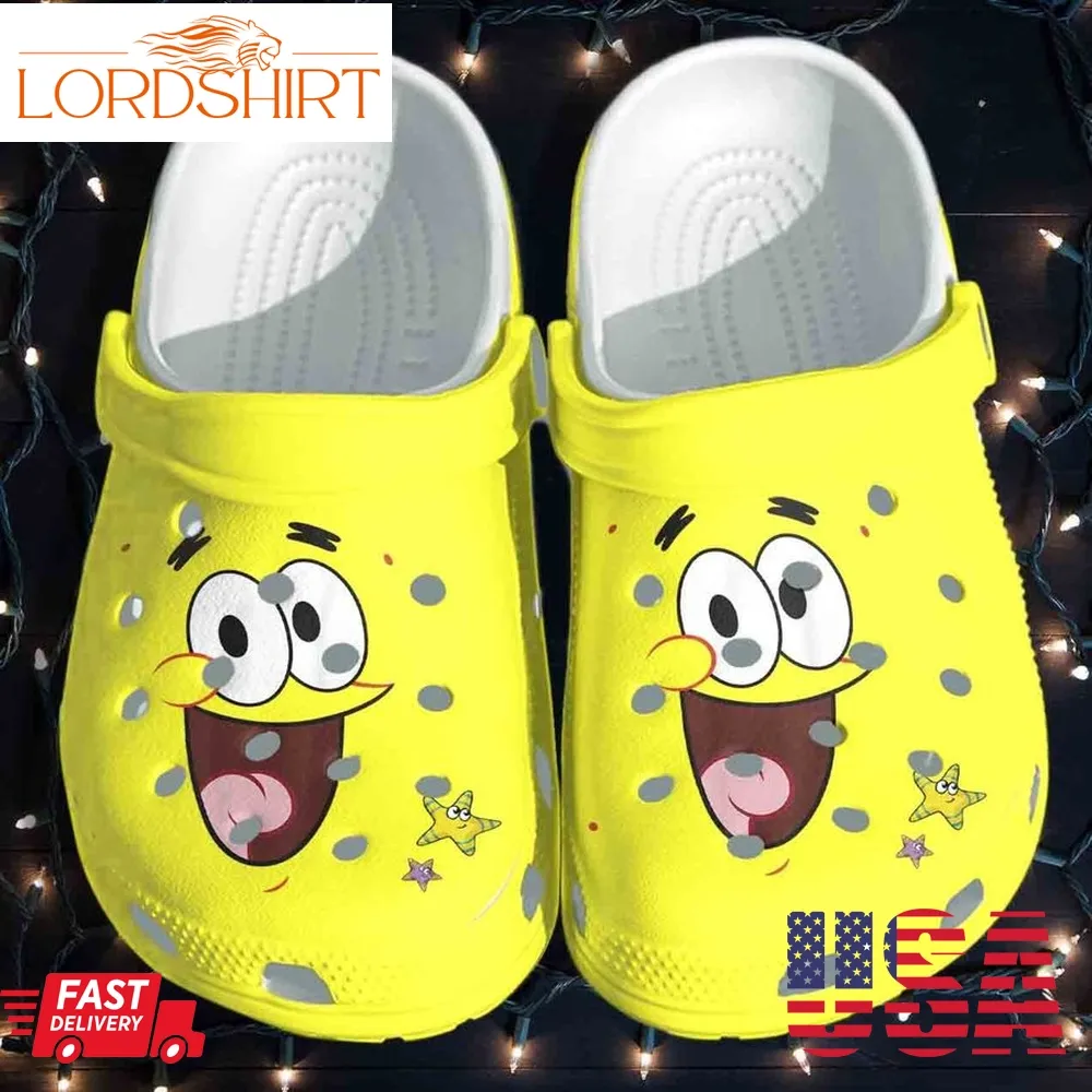 Funny Spongebob Shoes Crocs Clogs Birthday Gift For Boy Girl   Cr Starfish