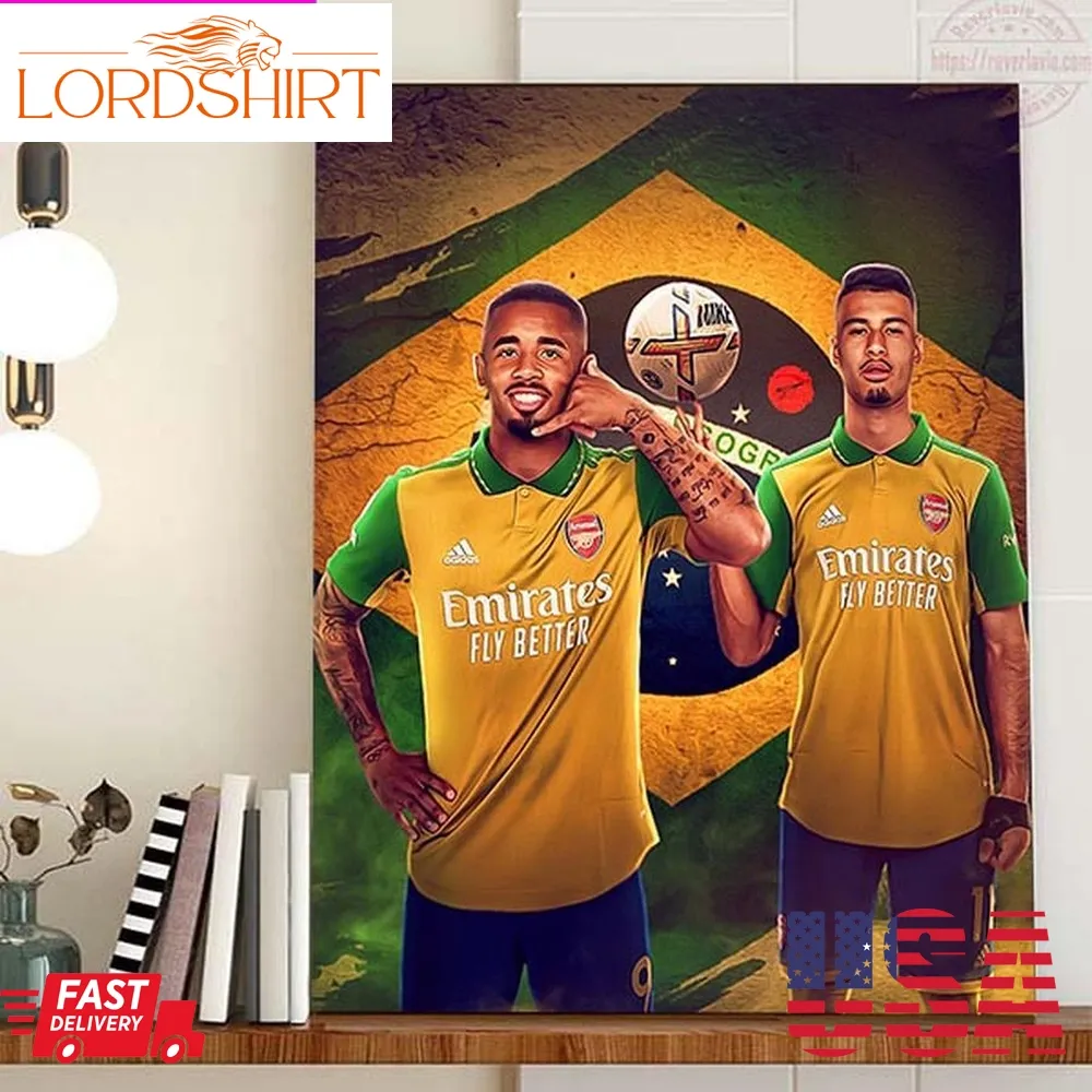 Gabriel Jesus Vs Gabriel Martinelli At Arsenal Epl Home Decor Poster Canvas