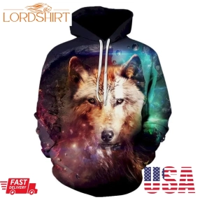 Galaxy Wolf 3D Sweatshirt Hoodie Pullover