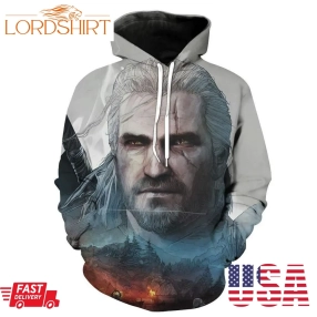 Geralt Face Witcher Geralt Hoodie 3D