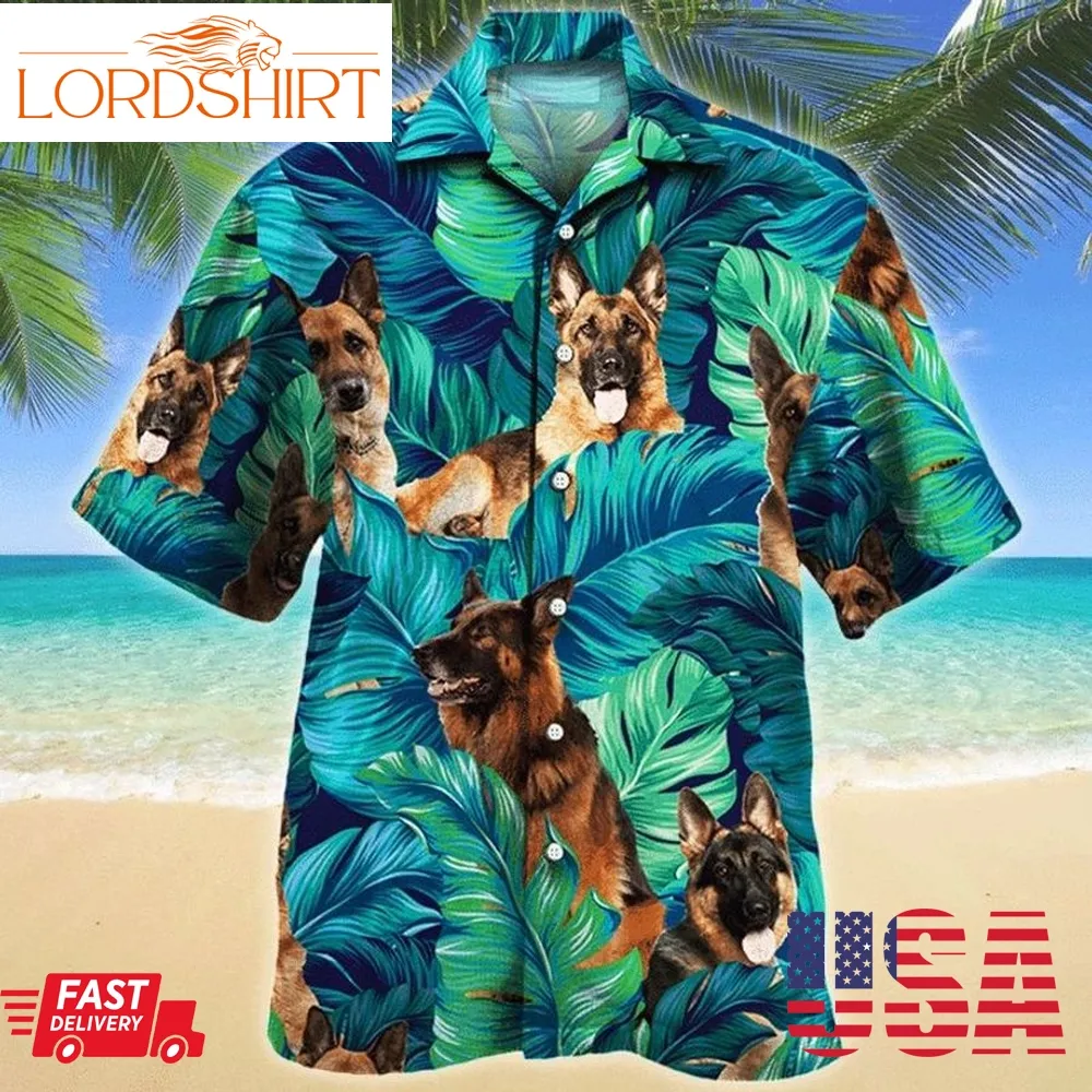 German Shepherd Dog Hawaiian Shirt