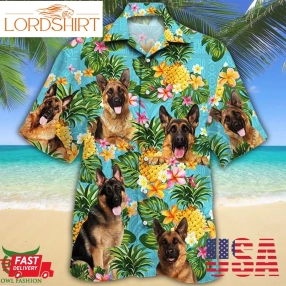 German Shepherd Dog Lovers Pineapple Hawaiian Shirt