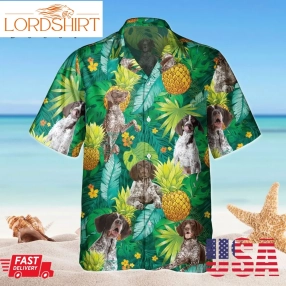 German Shorthaired Pointer Hawaiian Shirt, Tropical Clothing For Pet Lovers, Pineapple Short Sleeve Beach Shirt,Gift Ideas For Dog Lovers