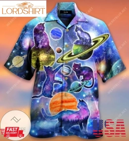 Get Here Cats Galaxy Fun Amazing For Cat Lover Authentic Hawaiian Shirt 2023S Gift For Patricks Day V