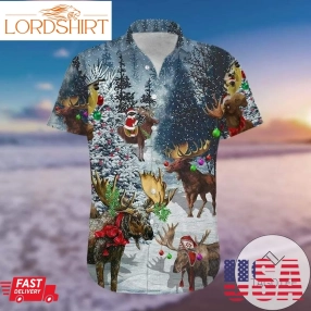 Get Here Christ Moose Merry Christmas Authentic Hawaiian Shirt 2023S 41220H