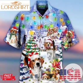 Get Now Christmas Lovely Beagle Snowy Hawaiian Aloha Shirts