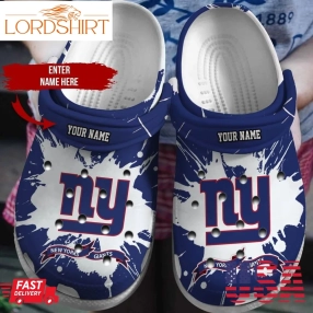 Giants Football Team Nfl Custom Name Crocs Crocband Clog Comfortable Water Shoes