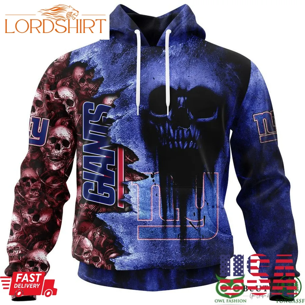 Giants Halloween Cemetery Skull 3D Hooodie Sweatshirt