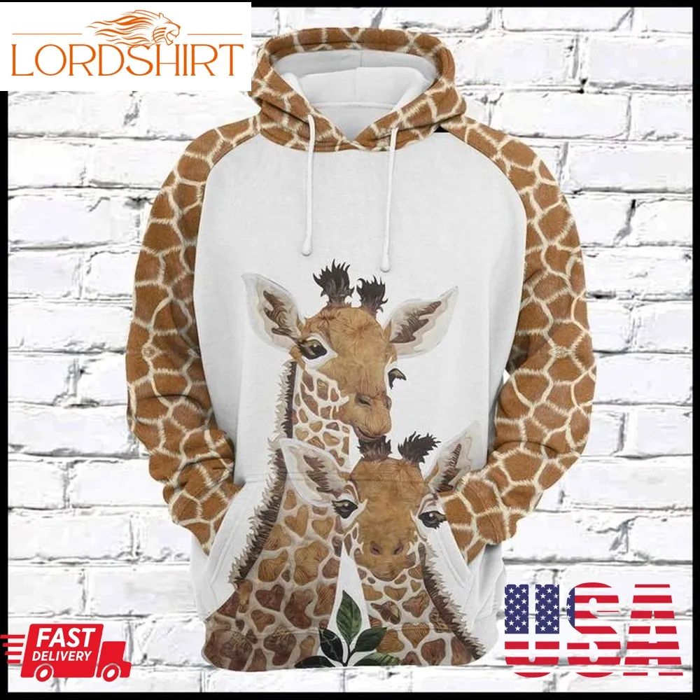 Giraffe Family 3D Hoodie For Men For Women All Over Printed Hoodie