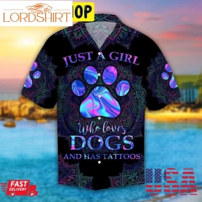 Girl Loves Dog Hawaiian Shirt