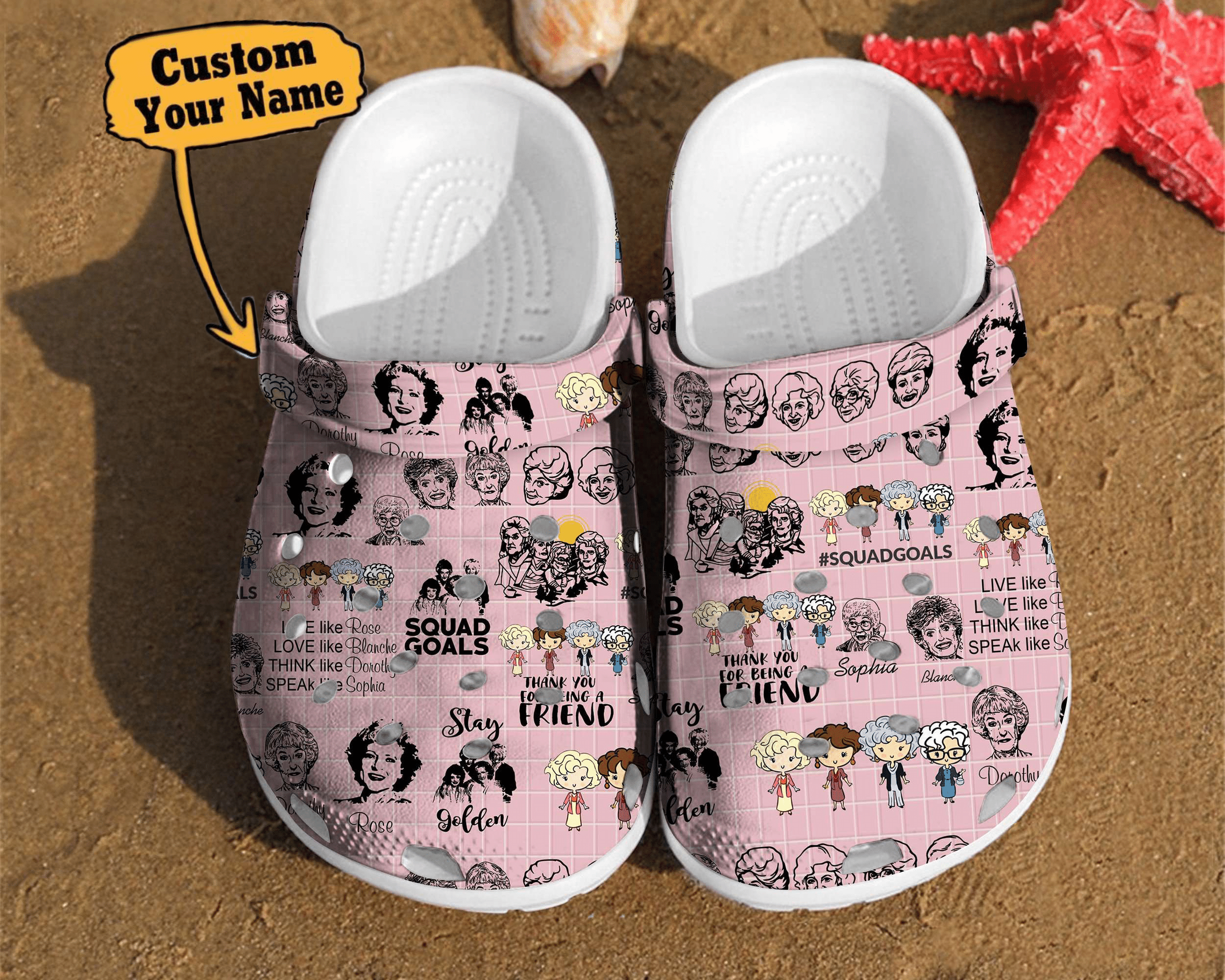 Girls Crocs   The Golden Girls Birthday Best Friends Gifts Comfortable Clog Shoes