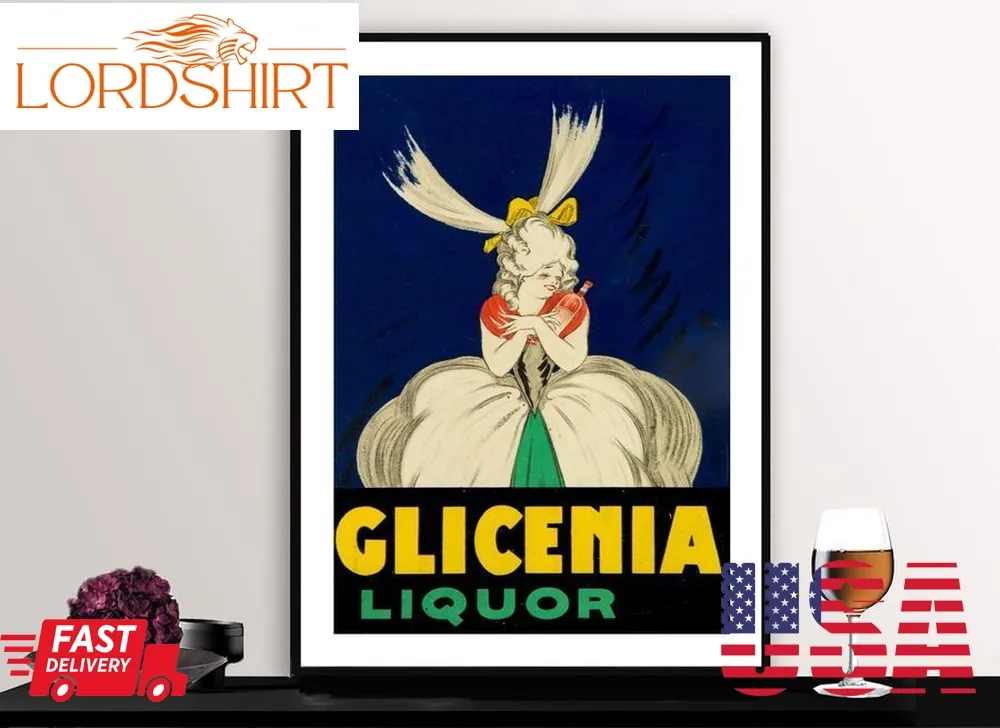 Glicenia Liquor  Food&Drink Poster By Leonetto Cappiello   Poster Print Or Canvas Print  Gift Idea  Wall Decor