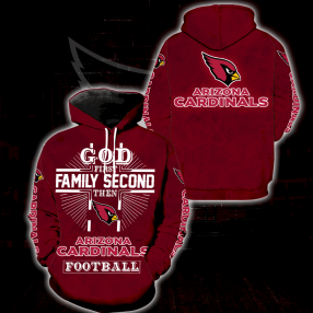 God 1St Family 2Nd Then Arizona Cardinals Full Over Print S1509 Hoodie