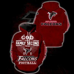 God 1St Family 2Nd Then Atlanta Falcons Full Over Print S1504 Hoodie