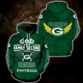 God 1St Family 2Nd Then Green Bay Packers Full Over Print S1498 Hoodie