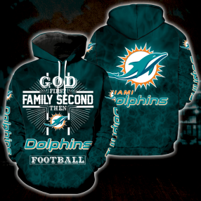 God 1St Family 2Nd Then Miami Dolphins Full Over Print S1397