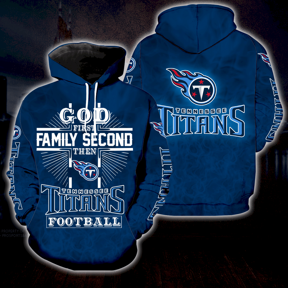 God First Family Second Tennessee Titans All Over Print S1431 Hoodie