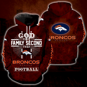 God First Family Second Then Denver Broncos Full Over Print K3015