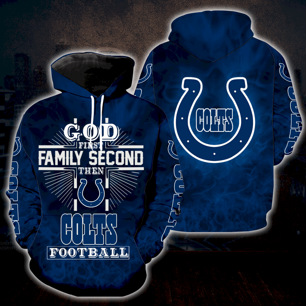 God First Family Second Then Indianapolis Colts Full Over Print K3013