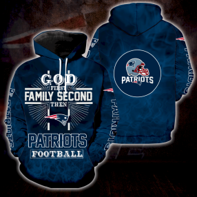 God First Family Second Then New England Patriots S1430 Hoodie