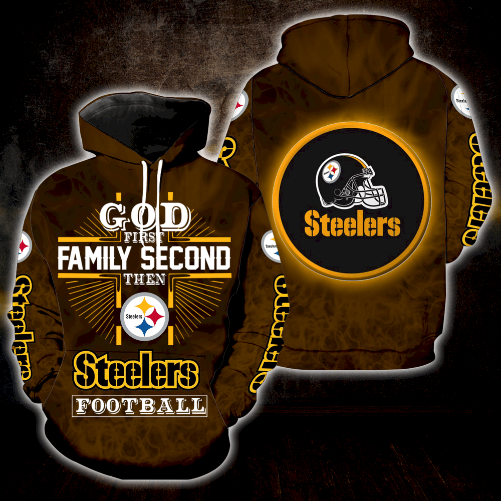 God First Family Second Then Pittsburgh Steelers Full Over Print S1394