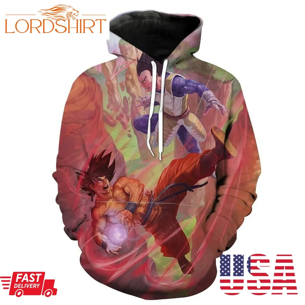 Goku Vs Vegeta Dragon Ball Z Hoodie 3D