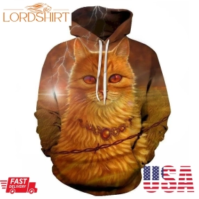 Golden Cat 3D Sweatshirt Hoodie Pullover Custom