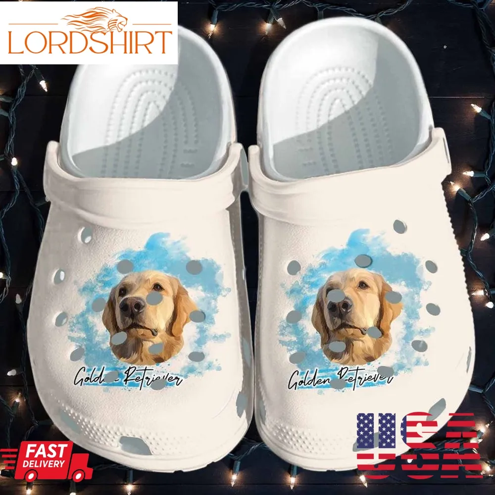 Golden Retriever Dog Cute Shoes Crocs Birthday Daughter Gifts   Dog Croc Shoes Gifts Men Women