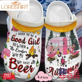 Good Girl And Beer Shoes   Happy Autumn Crocbland Clogs Crocs Birthday Gift   Goodgirl