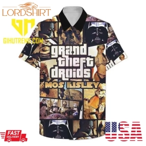 Grand Theft Droids Mos Eisley Star Wars Hawaiian Shirt For Summer Beach