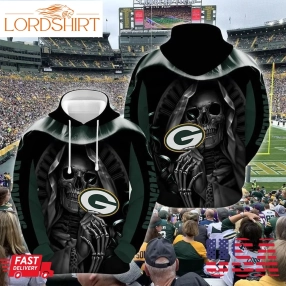 Green Bay Packers Nfl Football Skull Hold Logo 3D Hoodie Sweatshirt For Fans Men Women Green Bay Packers All Over Printed Hoodie Green Bay Packers 3D Full Printing Shirt