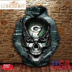 Green Bay Packers Skull 3D Hoodie For Men For Women All Over Printed Hoodie