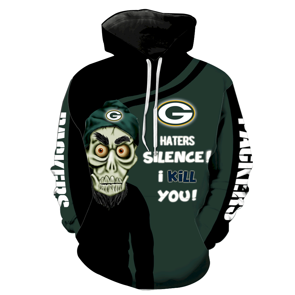 Green Bay Packers Skull Full Print K1211 Hoodie And Zipper Men Women