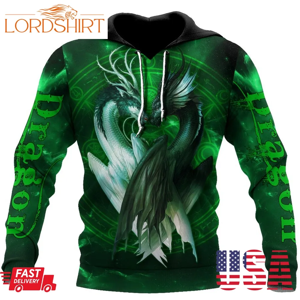 Green Dragon 3D Hoodie Shirt For Men And Women Hac160604s