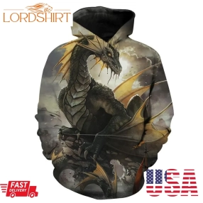 Green Dragon Fantasy Hoodie 3D