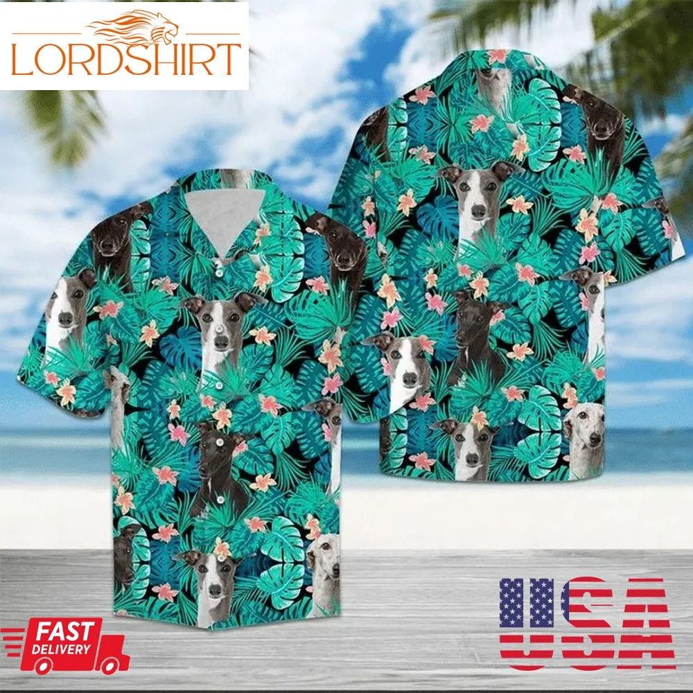 Greyhound Dog Tropical Hawaiian Shirt