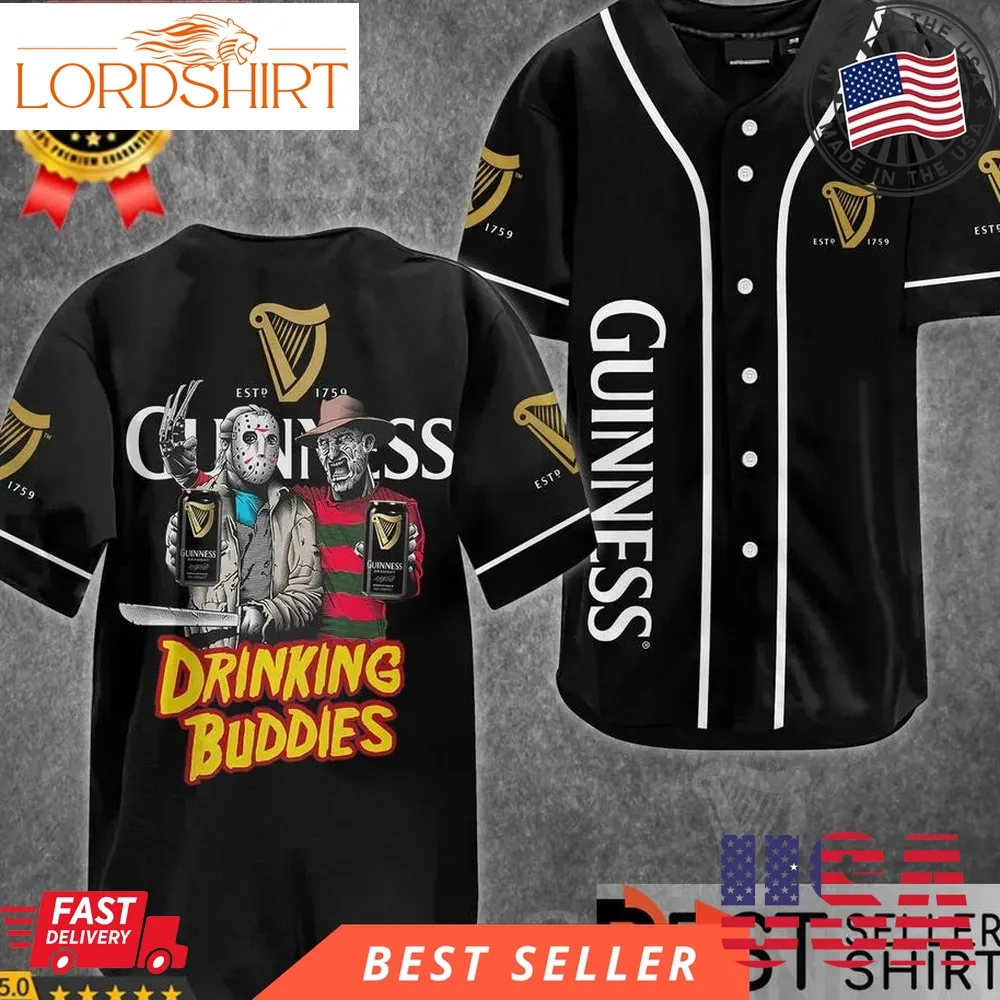 Guinness Halloween Costume Out Fit Ideas Horror Drink Buddies Baseball Jersey