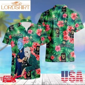 Guinness Michael Myers Jason Voorhees Halloween Hawaiian Shirt