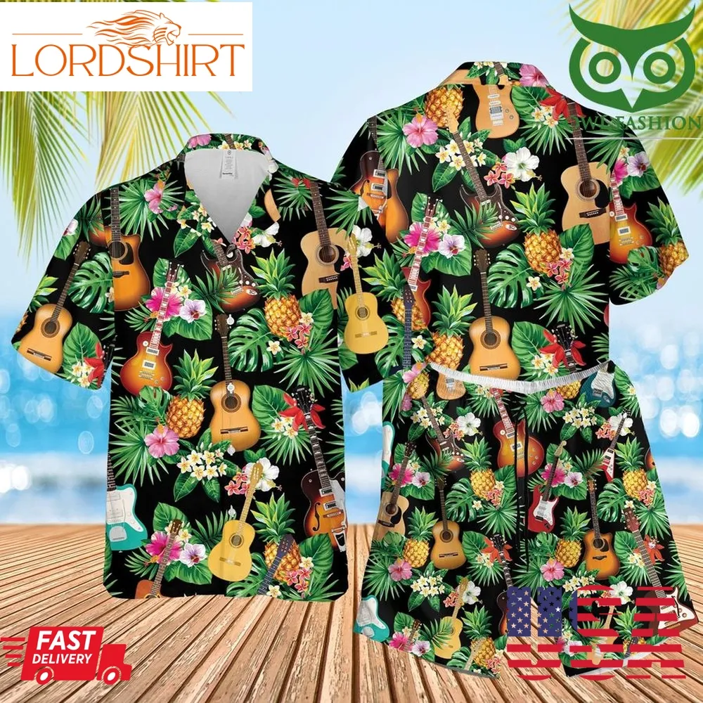 Guitar Music Pattern Hawaiian Outfit