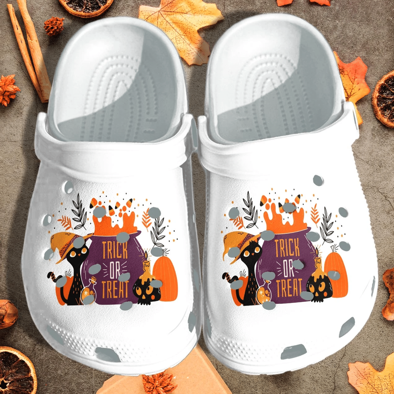 Halloween Black Cat Witch Trick Or Treat Shoes Black Cat Witch Clog   Halloween Crocs Crocband Clog Birthday Gift For Boy Girl