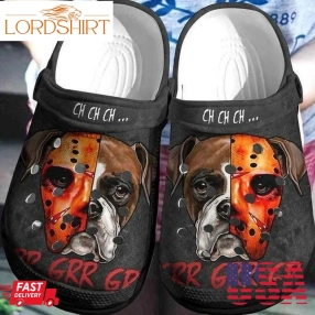 Halloween Boxer  Horror Personalized 10 Gift For Lover Rubber Crocs Crocband Clogs, Comfy Footwear