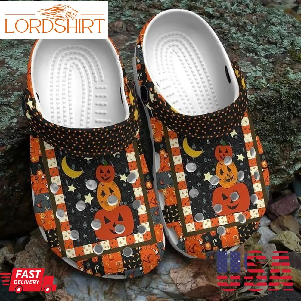 Halloween Cheeky Pumpkin Sku 1270 Crocs Crocband Clog Comfortable For Mens Womens Classic Clog Water Shoes