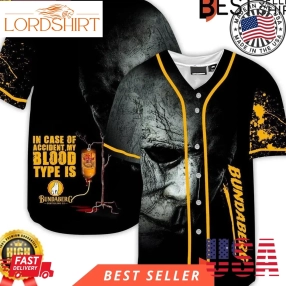 Halloween Costume Horror Michael Myers Bundaberg Rum Baseball Jersey