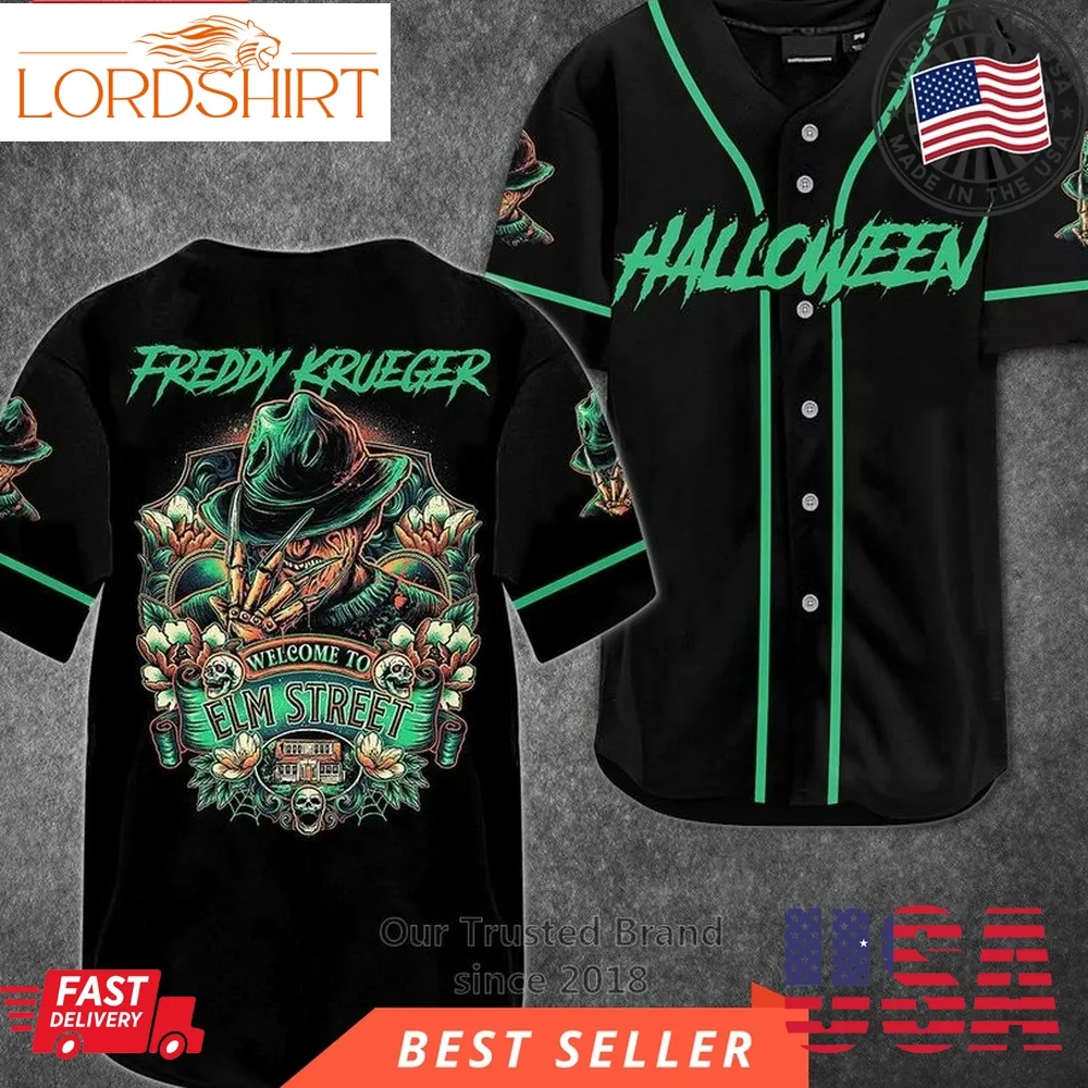 Halloween Freddy Krueger A Nightmare On Elm Street Baseball Jersey