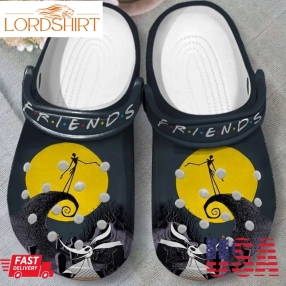 Halloween Friend Nightmare Before Christmas Moonlight Crocs Crocband Clog Comfortable Water Shoes