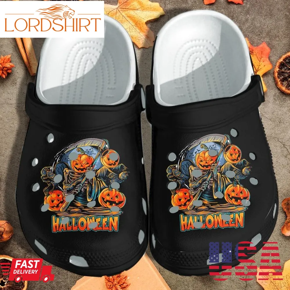 Halloween Ghost Pumpkin Crocs Shoes Clog   Halloween Crocs Crocband Clog Birthday Gift For Boy Girl