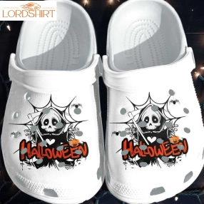 Halloween Ghost Web Crocs Crocband Clogs Halloweener