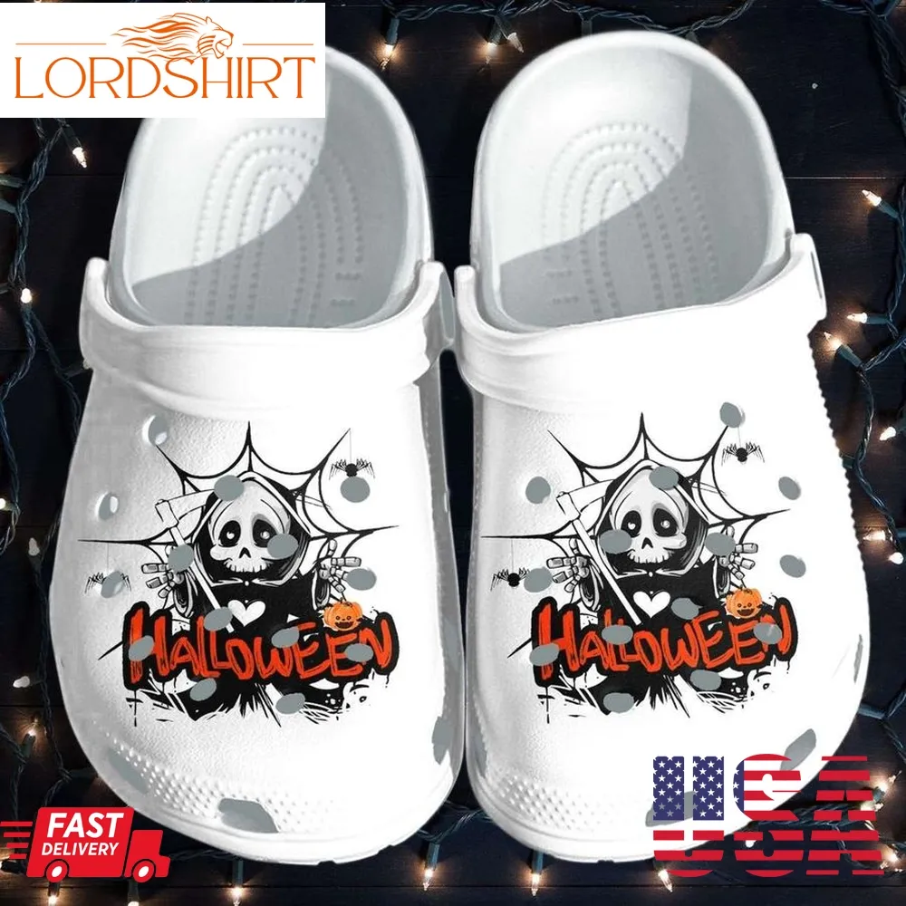 Halloween Ghost Web Crocs Crocband Clogs