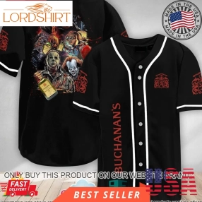 Halloween Horror Characters Buchanan's Whisky Baseball Jersey